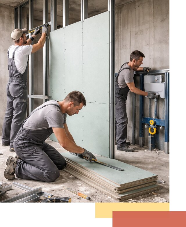 Монтаж и ремонт сантехнических перегородок в Чистополе