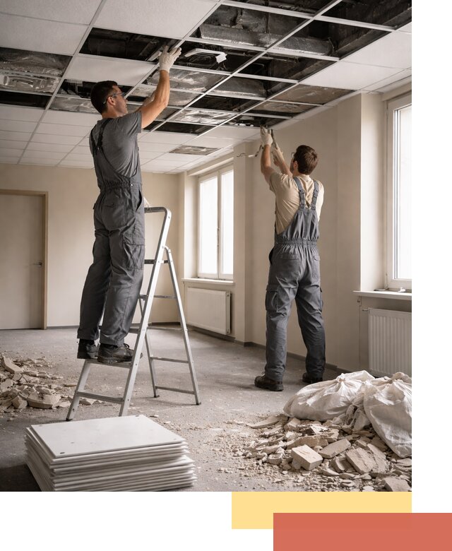 Демонтаж потолков Армстронг профессионально в Чистополе