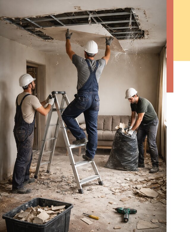 Демонтаж гипсокартонного потолка в Чистополе от 430 руб. за м2 — ОТДЕЛОЧНИК-Чст