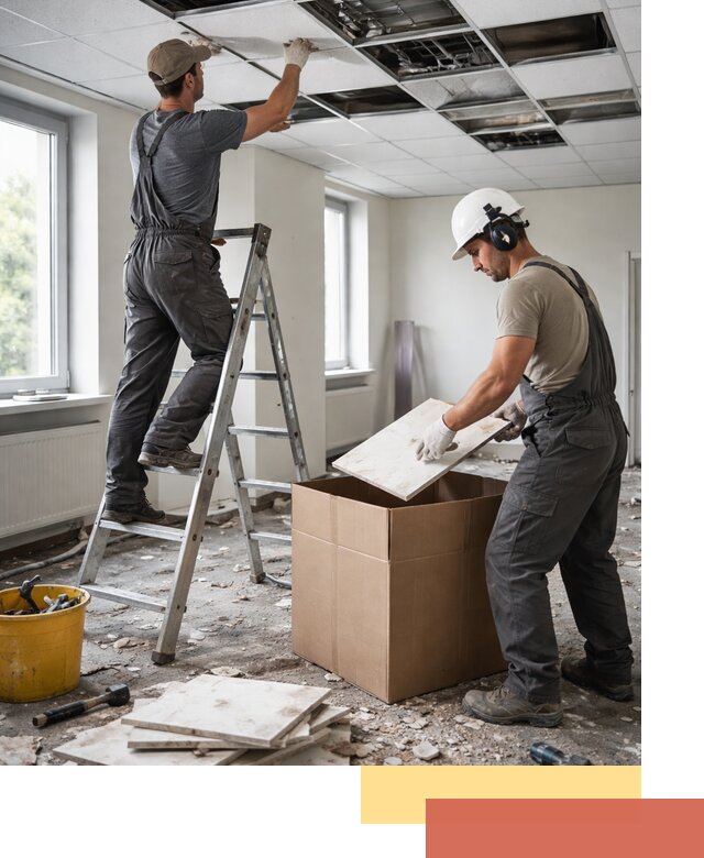 Демонтаж потолочной плитки в Чистополе быстро и аккуратно