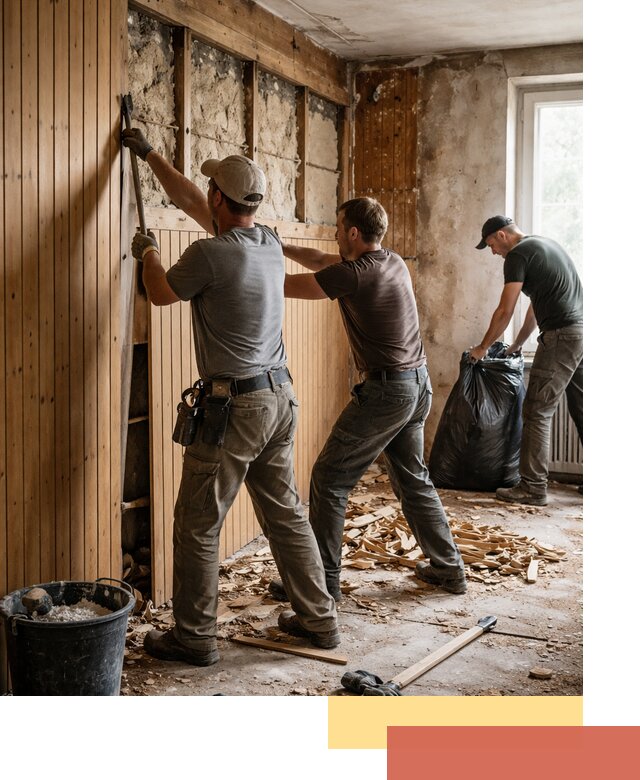 Демонтаж вагонки и вывоз материалов в Чистополе