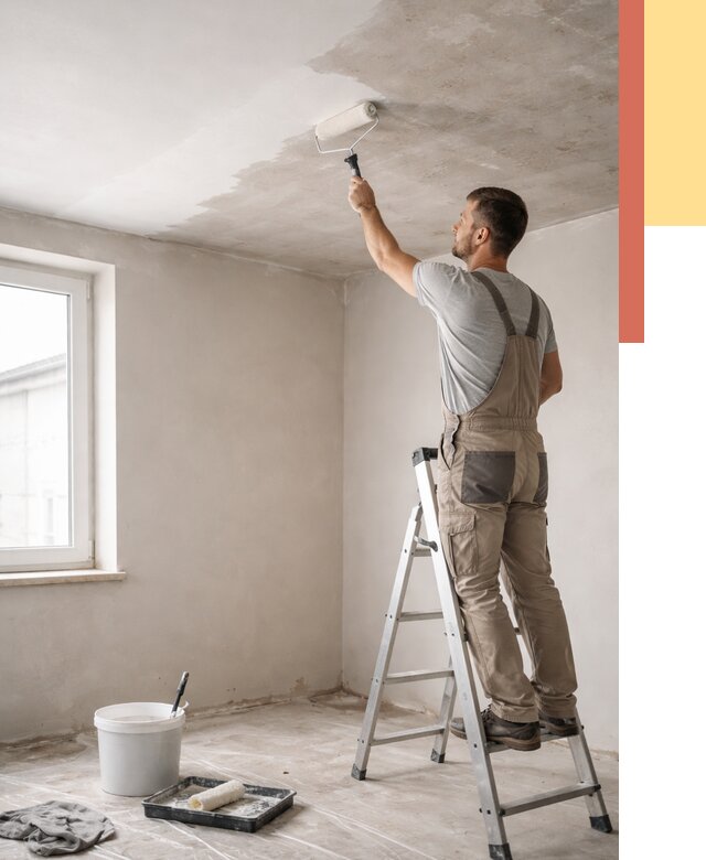 Грунтовка потолка в Чистополе от 2560 руб. — быстро и недорого | ОТДЕЛОЧНИК-Чст