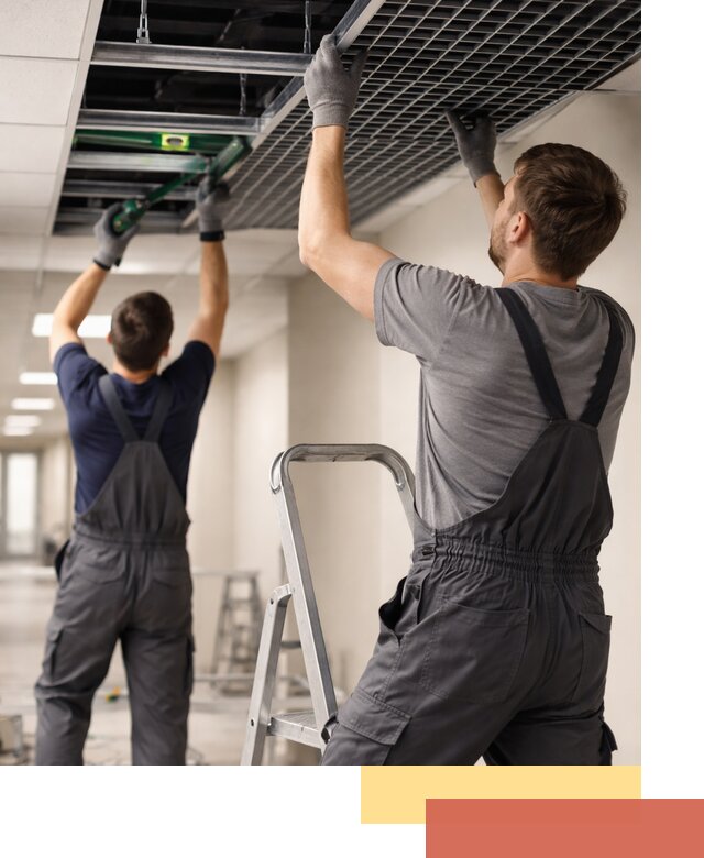 Монтаж потолка Грильято в Чистополе: установка под ключ качественно