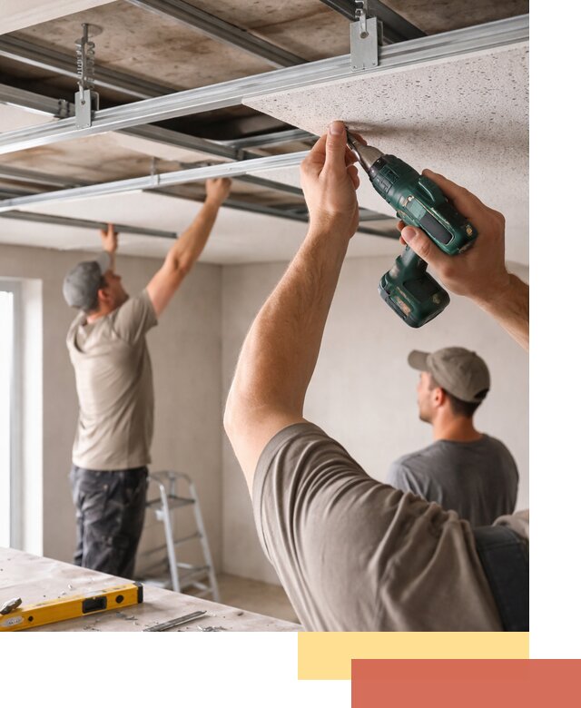 Монтаж акустического потолка в Чистополе под ключ