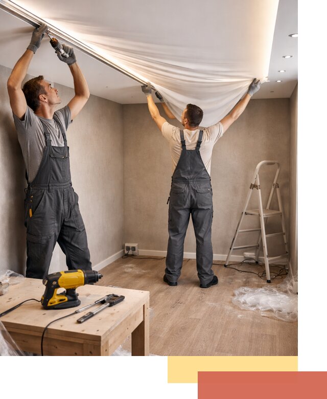 Монтаж натяжного потолка с подсветкой в Чистополе цена и сроки