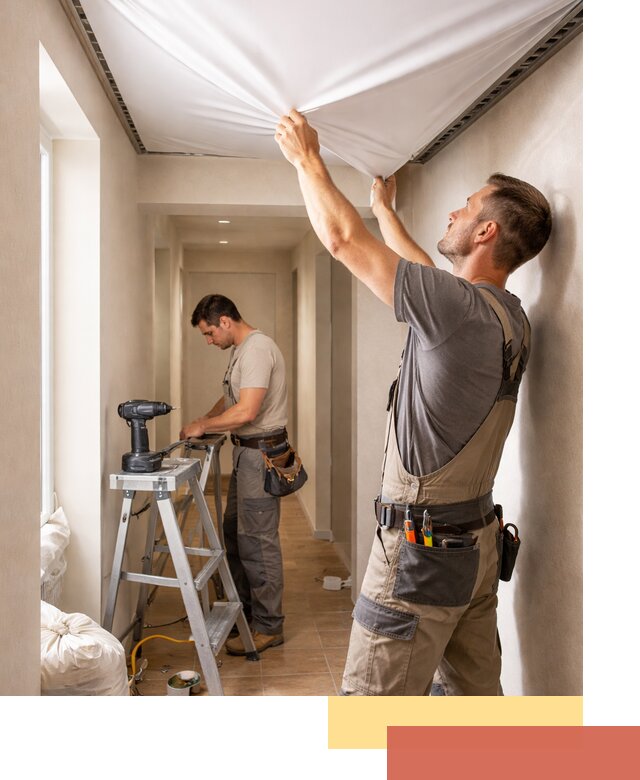 Монтаж натяжного потолка в прихожей в Чистополе