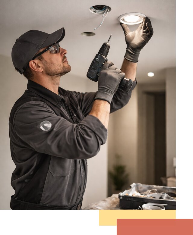 Установка точечных светильников в натяжной потолок в Чистополе