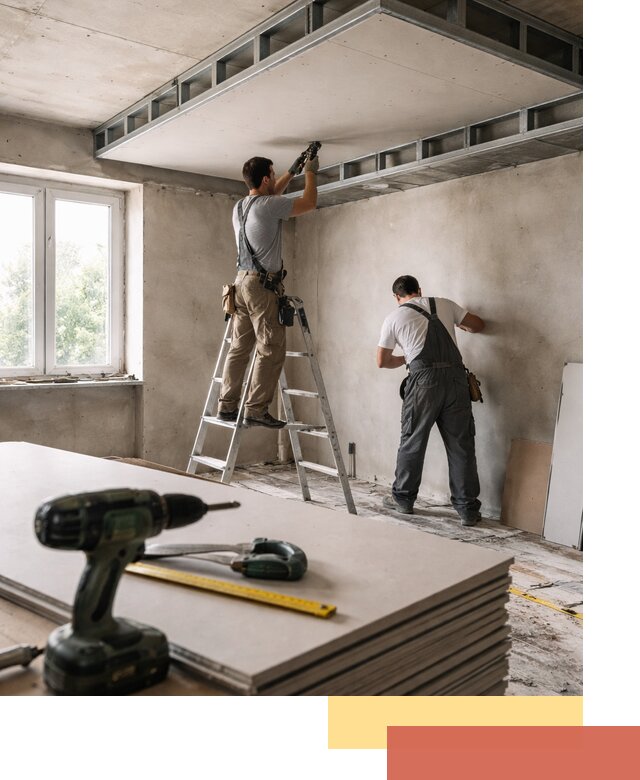 Двухуровневый потолок из гипсокартона в Чистополе