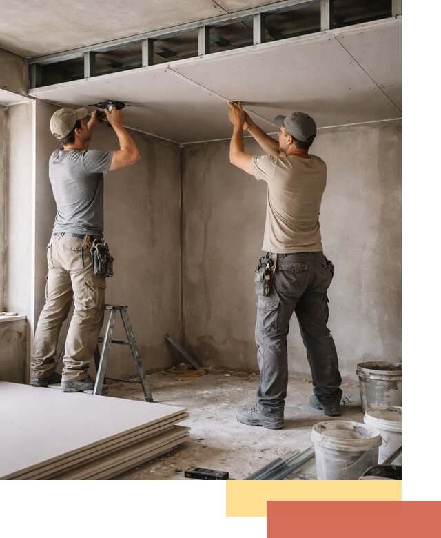 Короб из гипсокартона на потолке под ключ в Чистополе