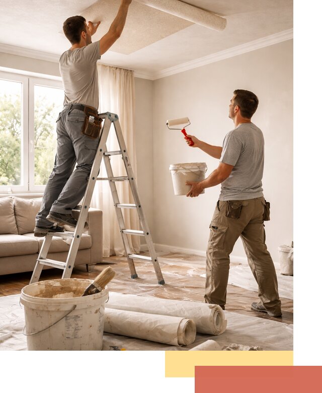 Поклейка обоев на потолок в Чистополе — качественно и быстро