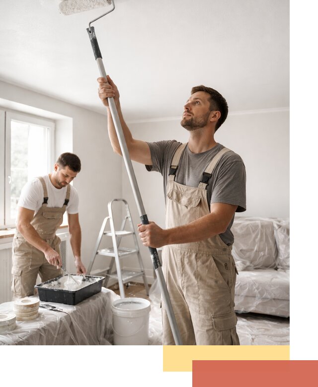 Покраска потолка водоэмульсионной краской в Чистополе