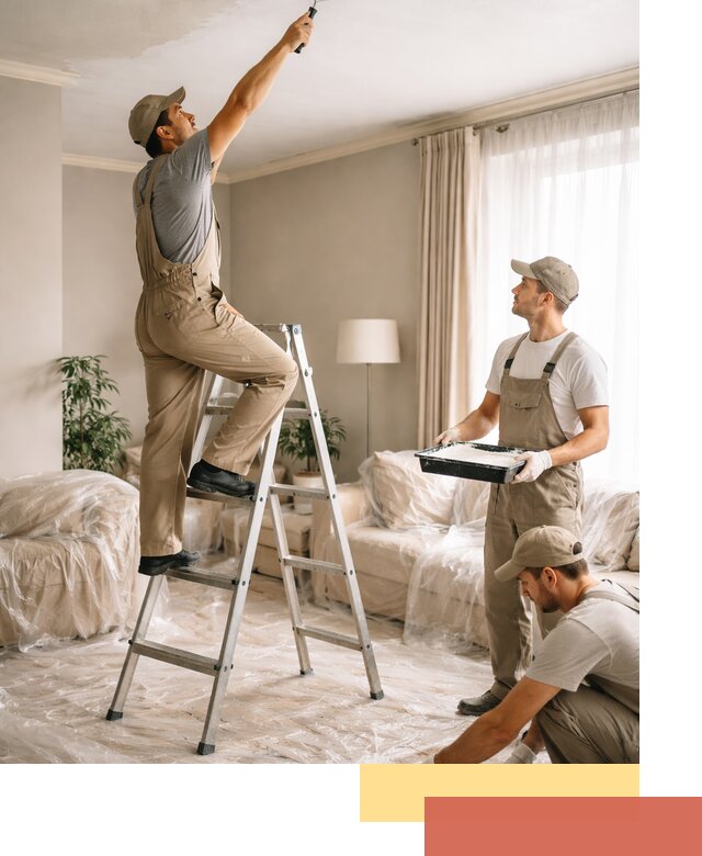 Покраска потолков акриловой краской в Чистополе качественно и быстро