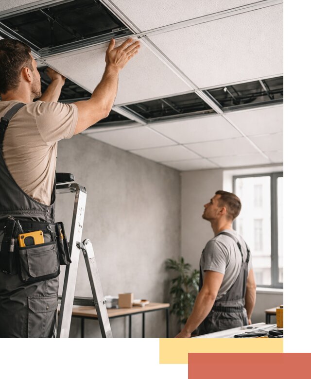 Монтаж потолочной плитки в Чистополе качественно и в срок