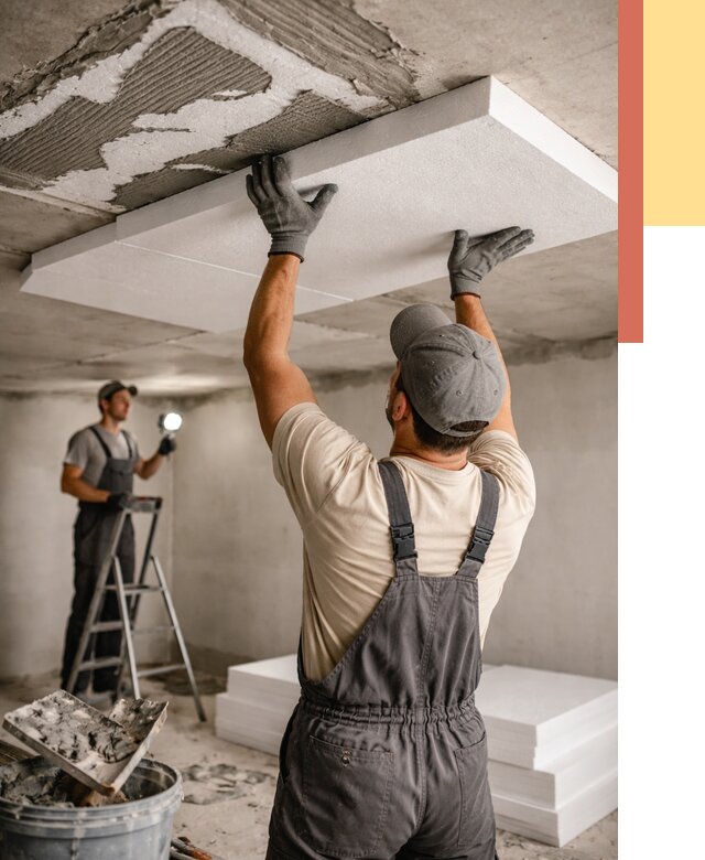 Утепление потолка пенопластом в Чистополе от 4608 руб/м2 — недорого и быстро | ОТДЕЛОЧНИК-Чст