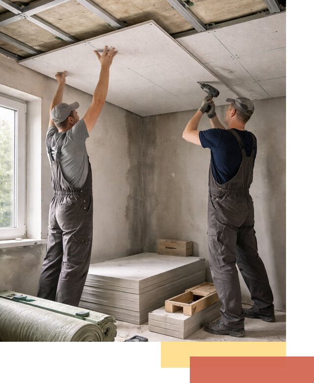 Шумоизоляция потолка панелями ЗИПС в Чистополе